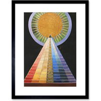 Artery8 Wall Art Print Hilma Af Klint Altarpiece No 1 Group X Artwork Framed 9X7 Inch in Black | Size: W7" x H9"