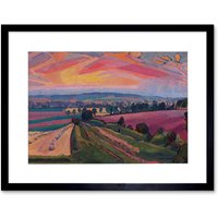 Artery8 Wall Art Print Spencer Gore The Icknield Way Artwork Framed 9X7 Inch in Black | Size: W7" x H9"