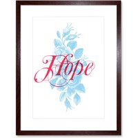 Artery8 Wall Art Print Hope Rose Bush Artwork Framed 9X7 Inch in Brown | Size: W7" x H9"
