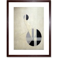 Artery8 Wall Art Print Moholy Nagy Composition A XX Abstract Artwork Framed 9X7 Inch in Brown | Size: W7" x H9"