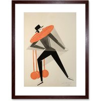 Artery8 Wall Art Print Aleksandra Exter Figure Sketch Artwork Framed 9X7 Inch in Brown | Size: W7" x H9"