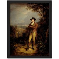 Artery8 Wall Art Print Nasmyth Robert Burns Scottish Poet Large Framed Wall Décor Art in White | Size: W18" x H24"