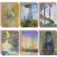 Artery8 Claude Monet Poplars Apartment Lillies Geese Fine Art Greeting Card Pack of 6
