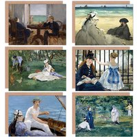 Artery8 Edouard Manet Croquet Le Chemin Beach Boating Garden Arcachon Fine Art Greeting Card Pack of 6