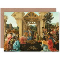 Artery8 Sandro Botticelli Adoration Magi Blank Art Card