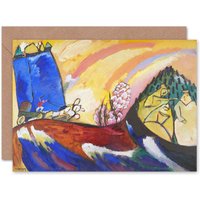 Artery8 Kandinsky Troika Abstract Horse Carriage Landscape Card