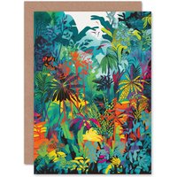 Artery8 Rainforest Landscape Vibrant Multicoloured Nature Travel Birthday Card