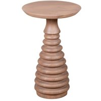 IH Design Berma Mango Wood Side Table in Brown