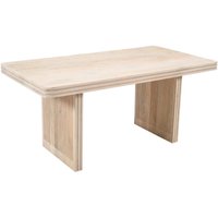 IH Design Paloma Carved Mango Wood Dining Table 6 Seater in Brown