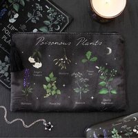 KDMD Poisonous Plants Makeup Bag in Black