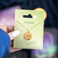 KDMD 333 Angel Number Support Necklace in Gold