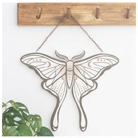 KDMD Luna Moth Hanging Sign in White