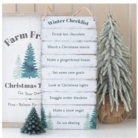 Winter Wonderland Checklist Hanging Sign