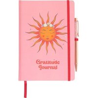 KDMD The Sun Gratitude Journal with Rose Quartz Pen in Pink