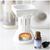 KDMD Greek Column Oil Burner & Wax Warmer in White