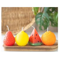 Set 4 Fruit Shaped Candles
