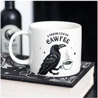 KDMD Fresh Cup of Cawfee Raven Mug in White