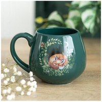 KDMD Green Sleeping Fox Rounded Mug