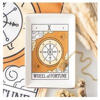 KDMD The Wheel of Fortune Vintage Tarot Trinket Dish in White