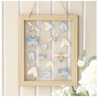 Floral Bug Print Glass Wall Hanging