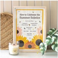 How to Celebrate Summer Solstice Framed Wall Art Print
