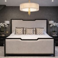 HOB Furniture Washington Curve Bed in Cream | Size: Super King