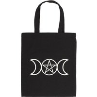 KDMD Triple Moon Polycotton Tote Bag in Black