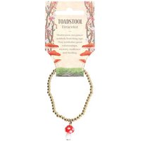 KDMD Women's Toadstool Beaded Charm Bracelet in Gold
