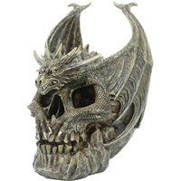 KDMD Draco Dragon Skull Ornament in Grey
