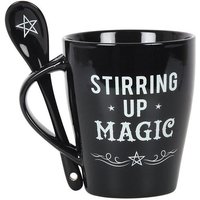 KDMD Stirring Up Magic Mug & Spoon Set in Black