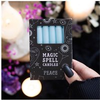 Set 12 Light Blue Peace Spell Candles