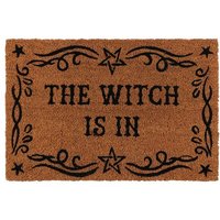KDMD Natural The Witch Is In Doormat in Brown | Size: 40 cm x 60 cm