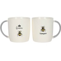 KDMD Queen Bee & Bee Keeper Mug Set in White
