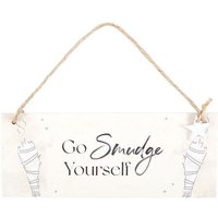 KDMD Go Smudge Yourself Hanging Sign in Cream
