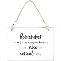 Nice & Normal Family Hanging Sign