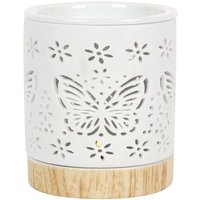 Matte Ceramic Butterfly Oil Burner
