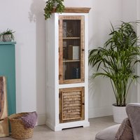 IH Design Curley Solid Mango Wood Bookcase White