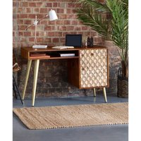 IH Design Koda Retro Desk in Brown