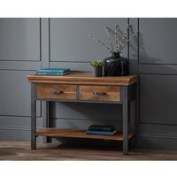 IH Design Hortence Industrial 2 Drawer Console Table in Brown