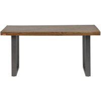 IH Design Hortence Industrial Rectangular 6 Seater Dining Table in Brown