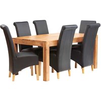 IH Design Duvid Light Mango Large Dining Table 6ft (180cm) in Brown