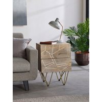 IH Design Side Table Deiondre Light Mango in Brown