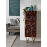 IH Design Tall Chest of drawers Deiondre Dark Mango in Brown