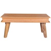 IH Design Classic Style Solid Sheesham Wood Medium Dining Bench in Light Brown