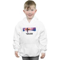 Star Wars Boy's The Mandalorian Landscape Hoodie in White | Size: 3-4 Years