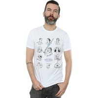 Star Wars Rise Skywalker Resistance Charcter Line Up Mono T Shirt