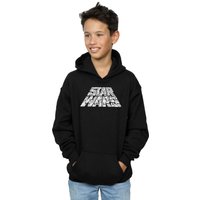 Disney Boy's Star Wars The Rise Of Skywalker Trooper Filled Logo Hoodie in Black | Size: 5-6 Years