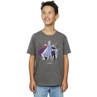 Disney Boy's Frozen 2 Distressed Group T-Shirt in Charcoal | Size: 7-8 Years