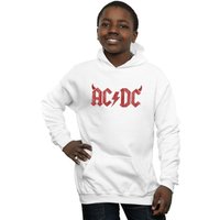 AC/DC Boy's Horns Logo Hoodie in White | Size: 3-4 Years