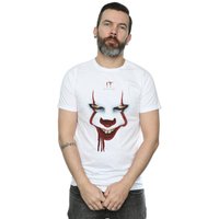 IT Chapter Two Men's Pennywise Poster Stare T-Shirt in White | Size: XL
